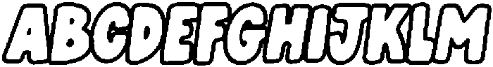 Alvoka Italic Outline otf (400) Font UPPERCASE
