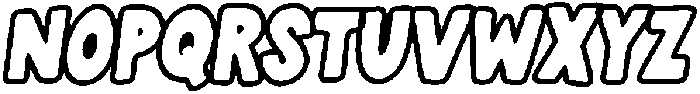 Alvoka Italic Outline otf (400) Font LOWERCASE