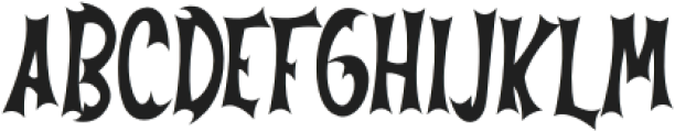 Always Nightmare Regular otf (400) Font UPPERCASE