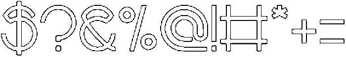 alberto-Hollow otf (400) Font OTHER CHARS