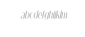 Alex-ThinItalic.otf Font LOWERCASE