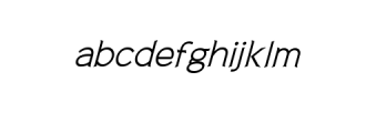 Alita Bold Italic.ttf Font LOWERCASE