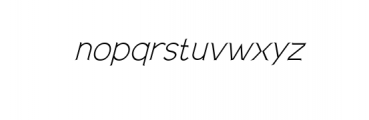 Alita Italic.ttf Font LOWERCASE