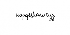 Allessa Script Font LOWERCASE