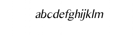 Alpana Italic.ttf Font LOWERCASE