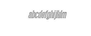 Alvia Outline Italic.otf Font LOWERCASE