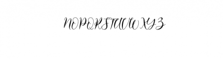 Alyanda Script Font UPPERCASE