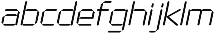 Alfaqix Diode Light Italic Font LOWERCASE