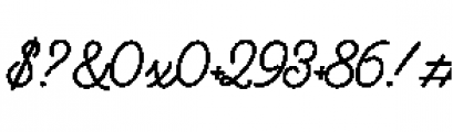 Alfons Script Extra Bold Font OTHER CHARS