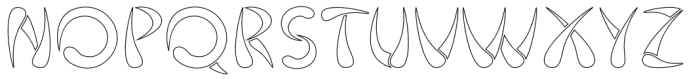 Alien UFO Outline Font LOWERCASE