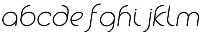 Alio Pro-Italic Font LOWERCASE