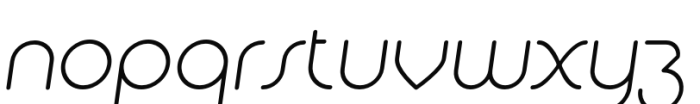 Alio Pro-Italic Font LOWERCASE