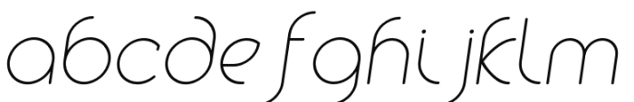 Alio Pro-Light Italic Font LOWERCASE