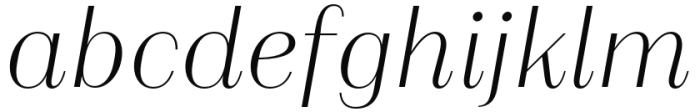 Alonzo Extralight Italic Font LOWERCASE