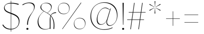 Alvarosa Thin Regular Font OTHER CHARS