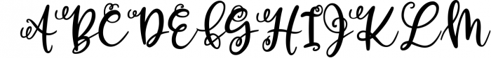 Allegory - a fun and curly script font! Font UPPERCASE