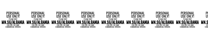 Albania PERSONAL USE ONLY Regular Font OTHER CHARS