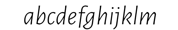 Alegreya Sans Light Italic Font LOWERCASE
