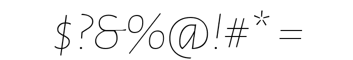 Alegreya Sans Thin Italic Font OTHER CHARS