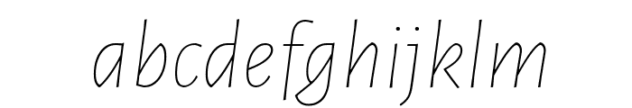 Alegreya Sans Thin Italic Font LOWERCASE