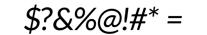 Aleo Italic Font OTHER CHARS
