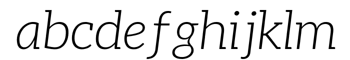 Aleo LightItalic Font LOWERCASE