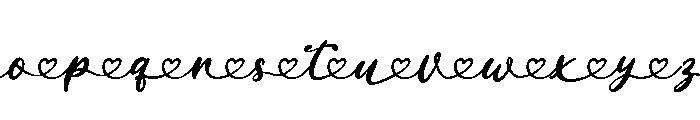 Ali Ana Connecting Heart Font LOWERCASE
