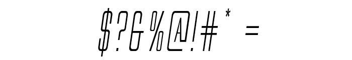 Alien League II Condensed Italic Font OTHER CHARS