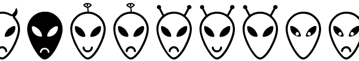 Alien faces St Font UPPERCASE