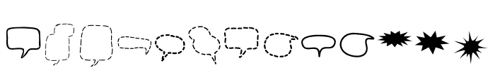 Alin Speech Bubbles 2 Font UPPERCASE