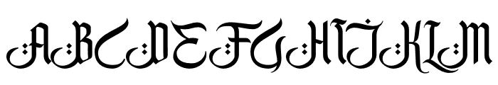 Aljawi Font UPPERCASE