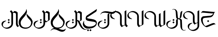 Aljawi Font UPPERCASE