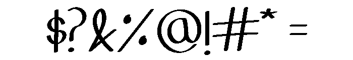 Allegra Regular Font OTHER CHARS