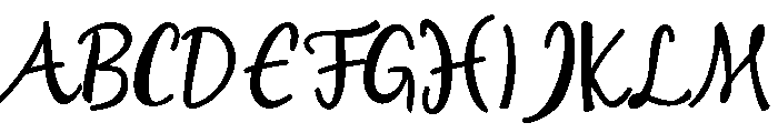 Allessa Script Free Sample Font UPPERCASE