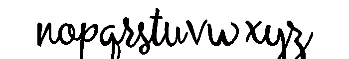 Allessa Script Free Sample Font LOWERCASE