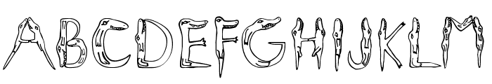 Alligators Font UPPERCASE