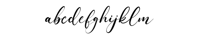 Allisha Croft Free Regular Font LOWERCASE