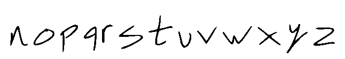 Allisons Font Regular Font LOWERCASE