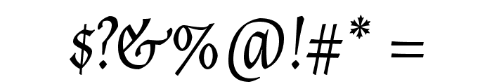 Almendra Italic Font OTHER CHARS