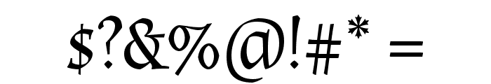 Almendra Regular Font OTHER CHARS