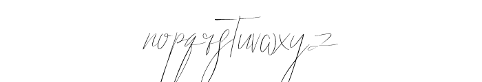 Almond signature Font LOWERCASE