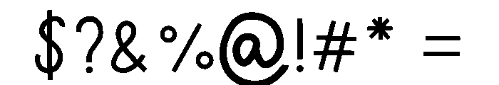 AlmostMedium Font OTHER CHARS