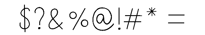 AlmostThin Font OTHER CHARS