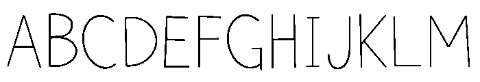 AlmostThin Font UPPERCASE