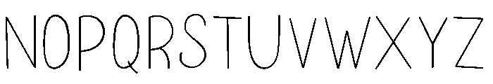 AlmostThin Font UPPERCASE