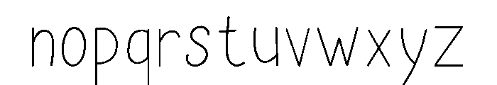 AlmostThin Font LOWERCASE