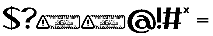 Alozera PERSONAL USE ONLY! Font OTHER CHARS
