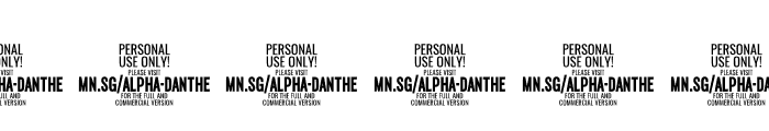Alpha Danthe PERSONAL USE Regular Font OTHER CHARS