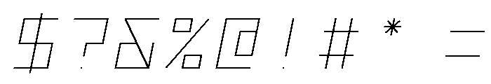 Alpha Prota Italic Font OTHER CHARS
