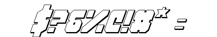 Alpha Taurus 3D Italic Font OTHER CHARS